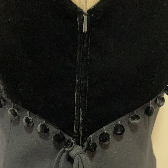Moschino Cheap and Chip Black Velvet Tassel Top - Picture 10 of 15